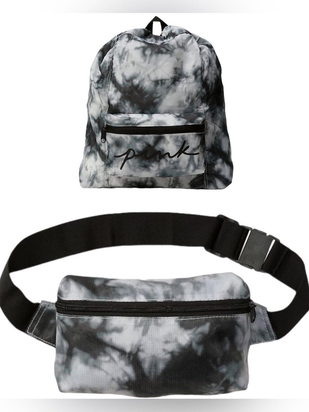 NWT Victoria's Secret PINK Tie Dye Packable Backpack Fanny Pack Bag